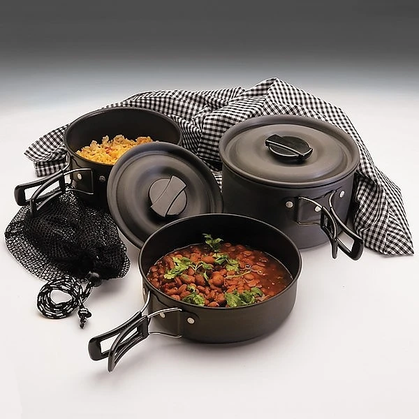 Texsport Scouter Black Ice Hard Anodized Cook Set - Image 3